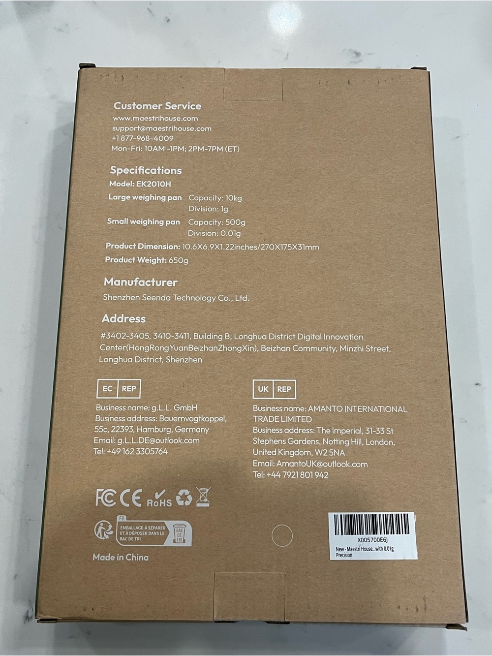 FS03 Digital Kitchen Scale (NIB) - Picture 2 of 15